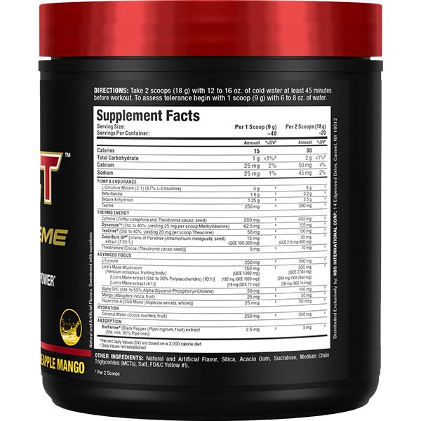 Impact Igniter Xtreme: High Stim Pre Workout