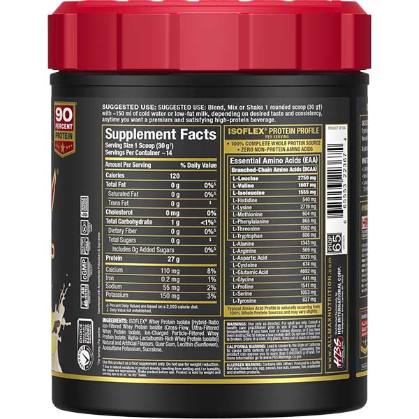 Isoflex: 100% Pure Whey Protein Isolate Powder