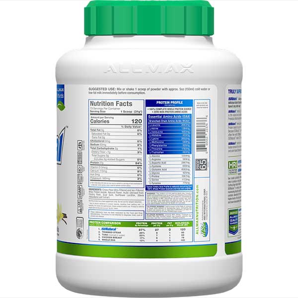 Isonatural: Natural Pure Whey Protein Isolate Powder