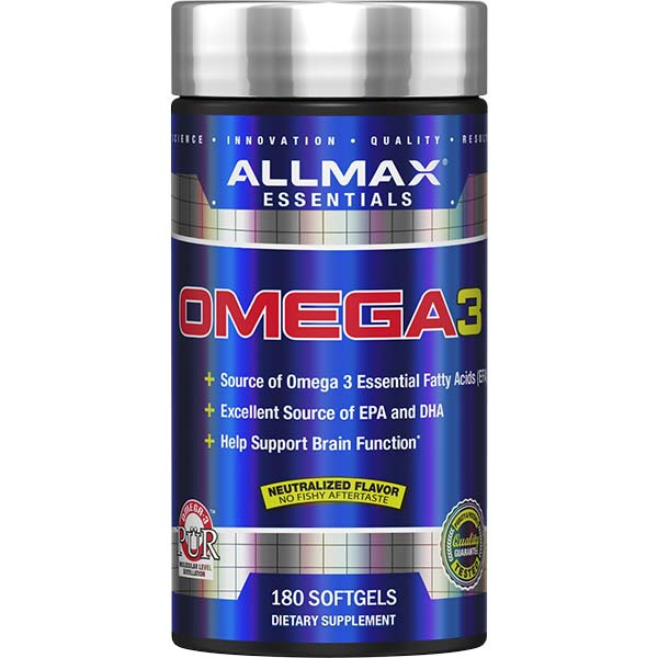 OMEGA 3 by ALLMAX Nutrition in 180ct Size.
