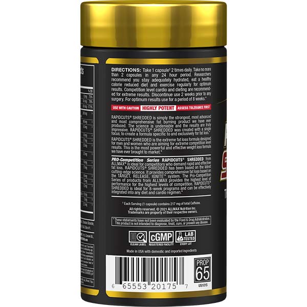 Rapidcuts® Shredded Thermogenic Fat Burner - Allmax Nutrition
