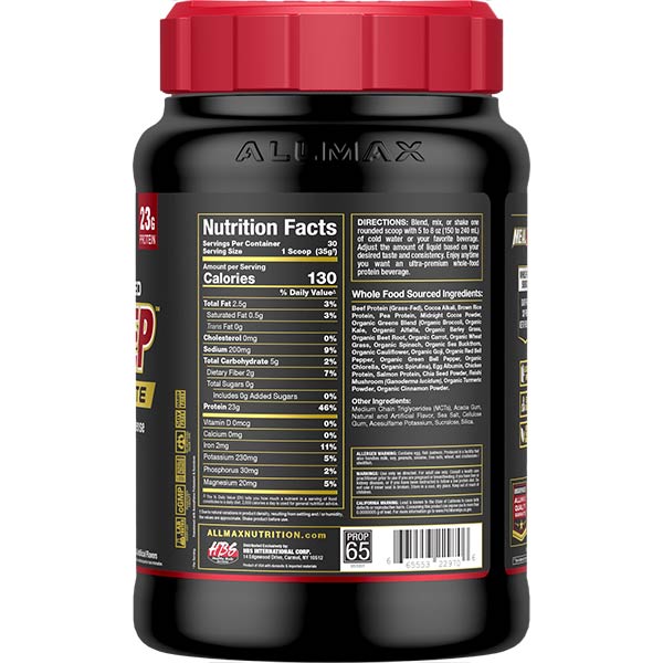 ALLMAX Meal Prep Lite supplement in Double Chocolate Fudge flavor.