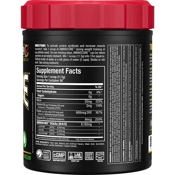 Aminocore 90 Serv by ALLMAX Nutrition in Water Melon Flavor and 1035g Size. SFP