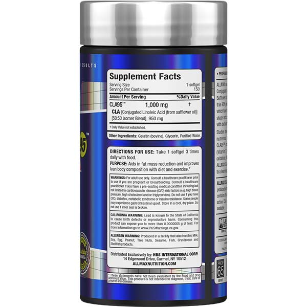 CLA 95: CONJUGATED LINEOLIC ACID - Allmax Nutrition
