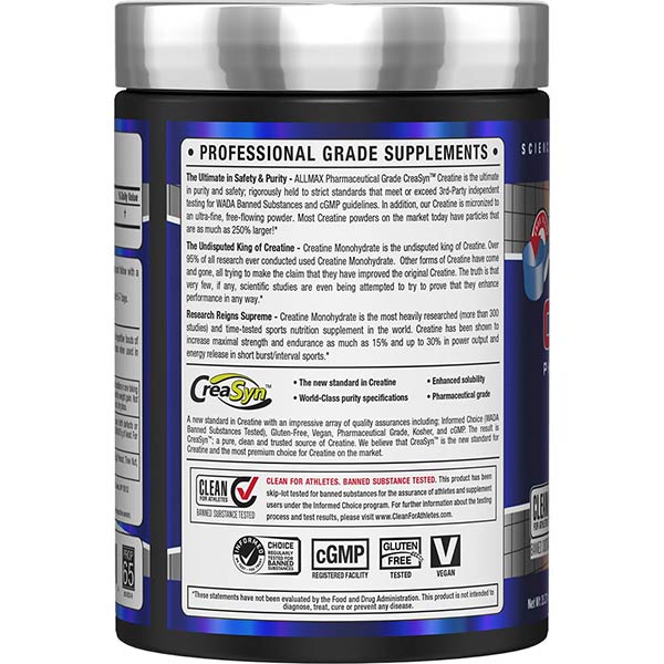 Creatine by ALLMAX Nutrition in 1000g Size.