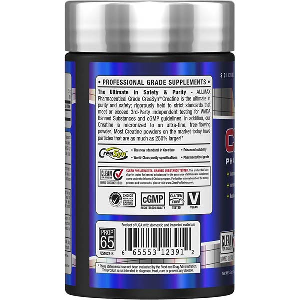 Creatine by ALLMAX Nutrition in 100g Size.