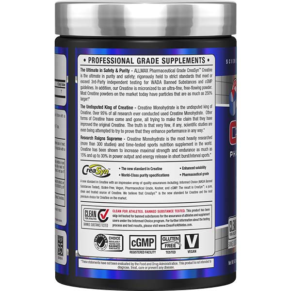Creatine by ALLMAX Nutrition in 400g Size.
