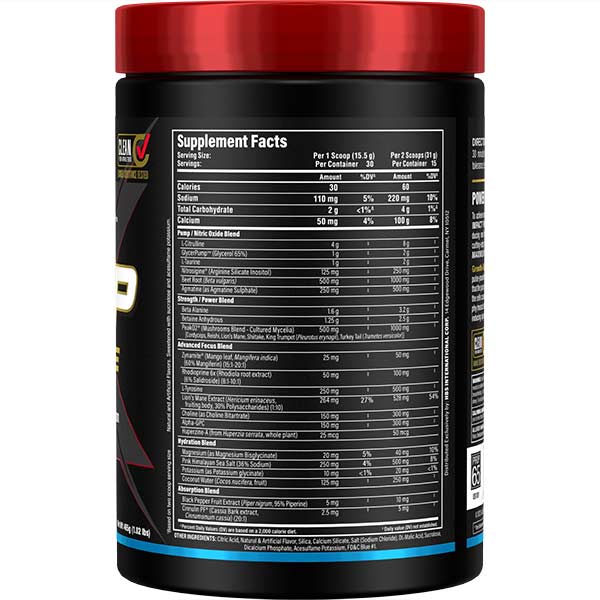 Impact Pump Xtreme by ALLMAX Nutrition in Blue Rasp Flavour and 465g Size. SFP